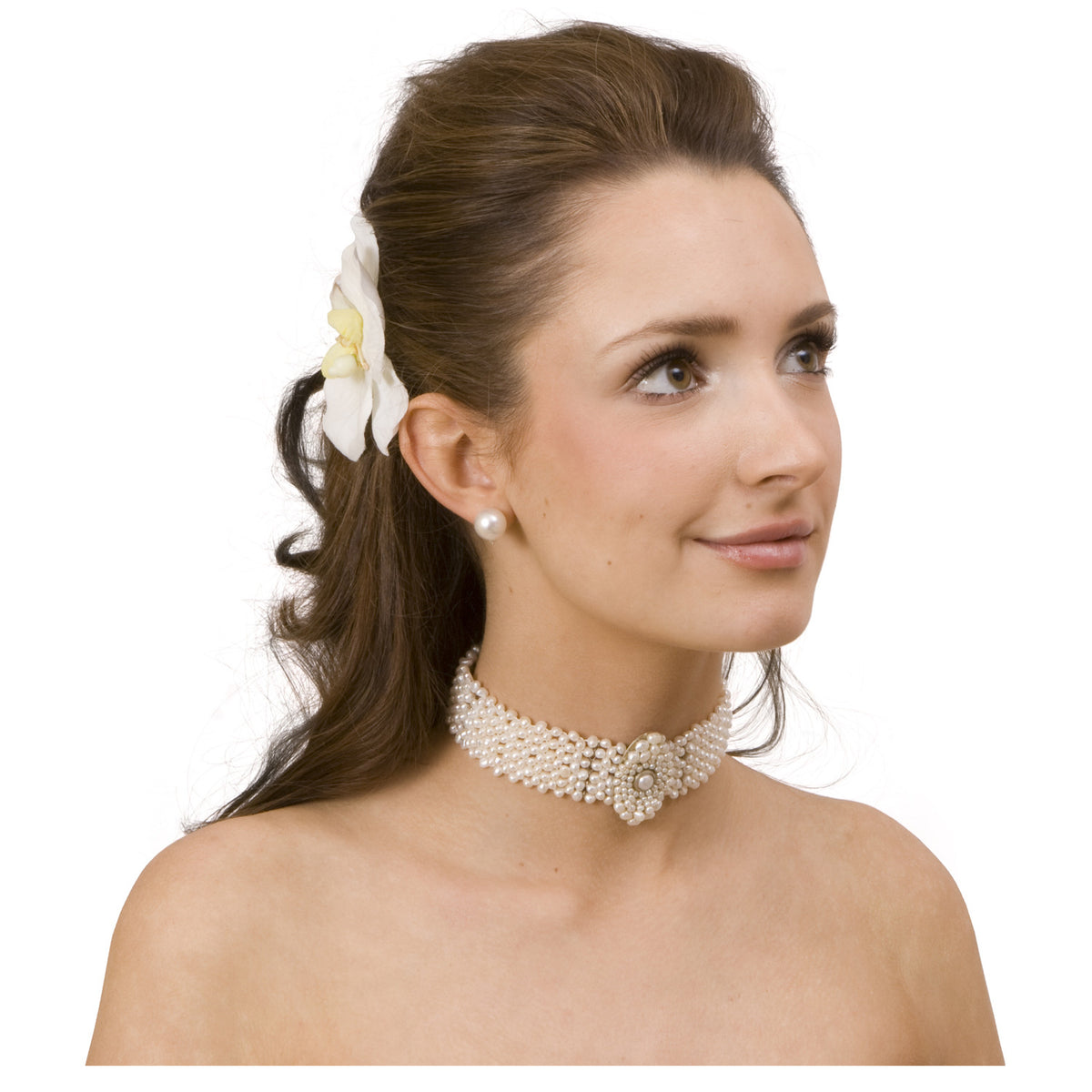 White Freshwater Pearl &#39;Oval Centerpiece&#39; Choker
