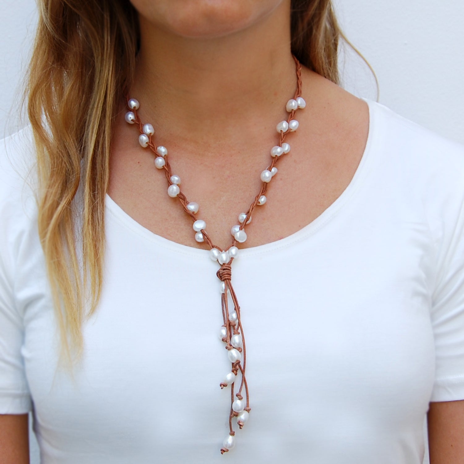  Freshwater Pearl Necklace with Tassel
