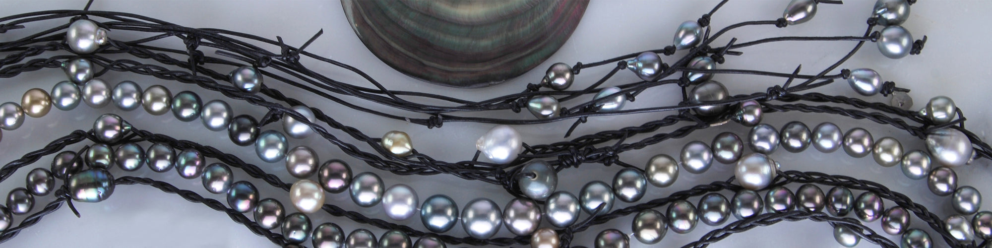 Leather Pearl Necklace