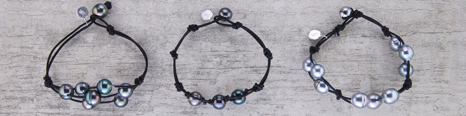 Leather Pearl Bracelet