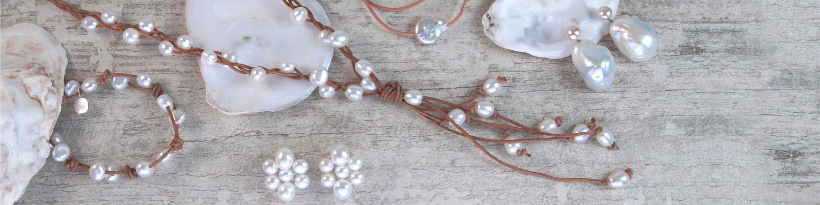 Leather Pearl Pendant