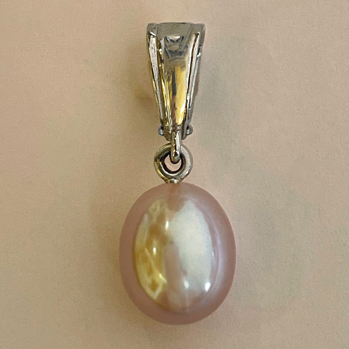 Pink Freshwater Pearl 'Build Your Own' Large Silver Charm Drop