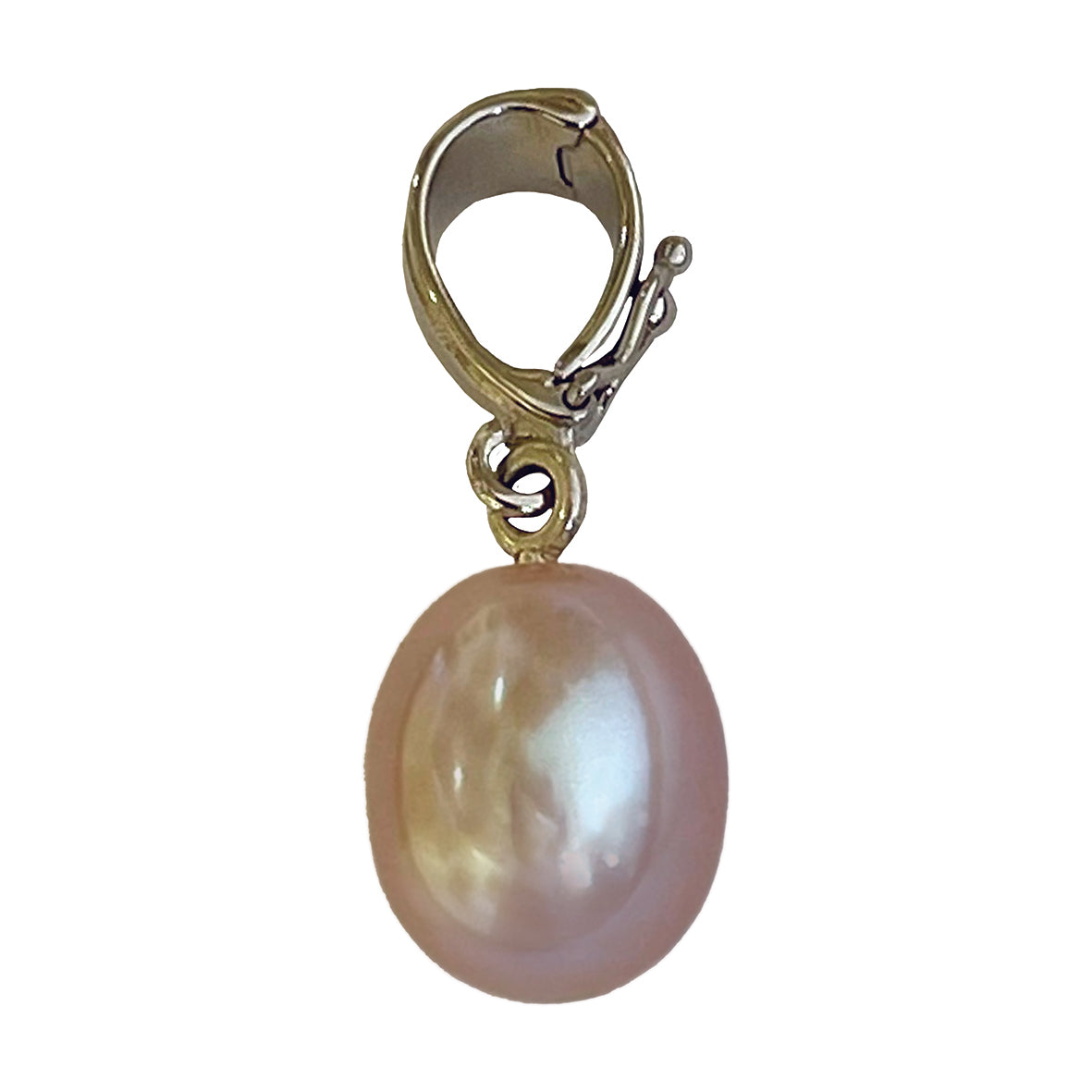 Pink Freshwater Pearl 'Build Your Own' Large Silver Charm Drop