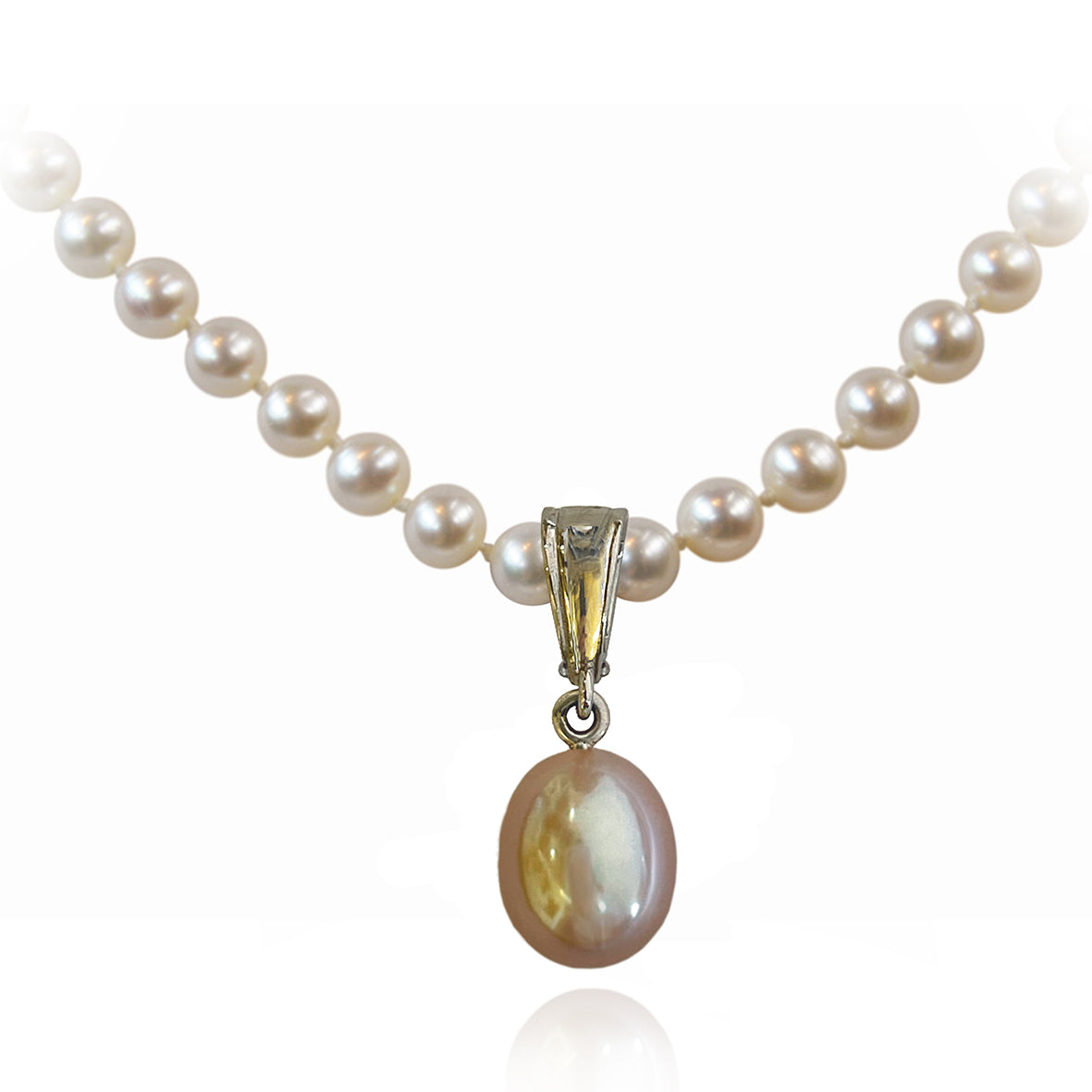 Pink Freshwater Pearl 'Build Your Own' Large Silver Charm Drop