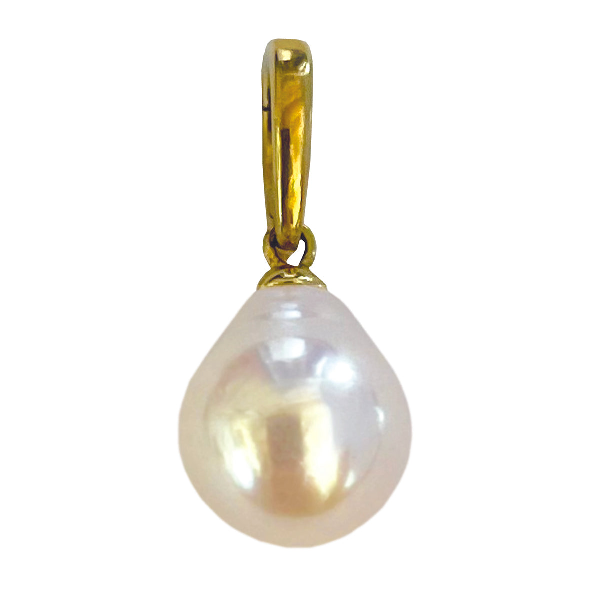 White Freshwater Pearl 'Build Your Own' Gold Plated Large Charm Drop