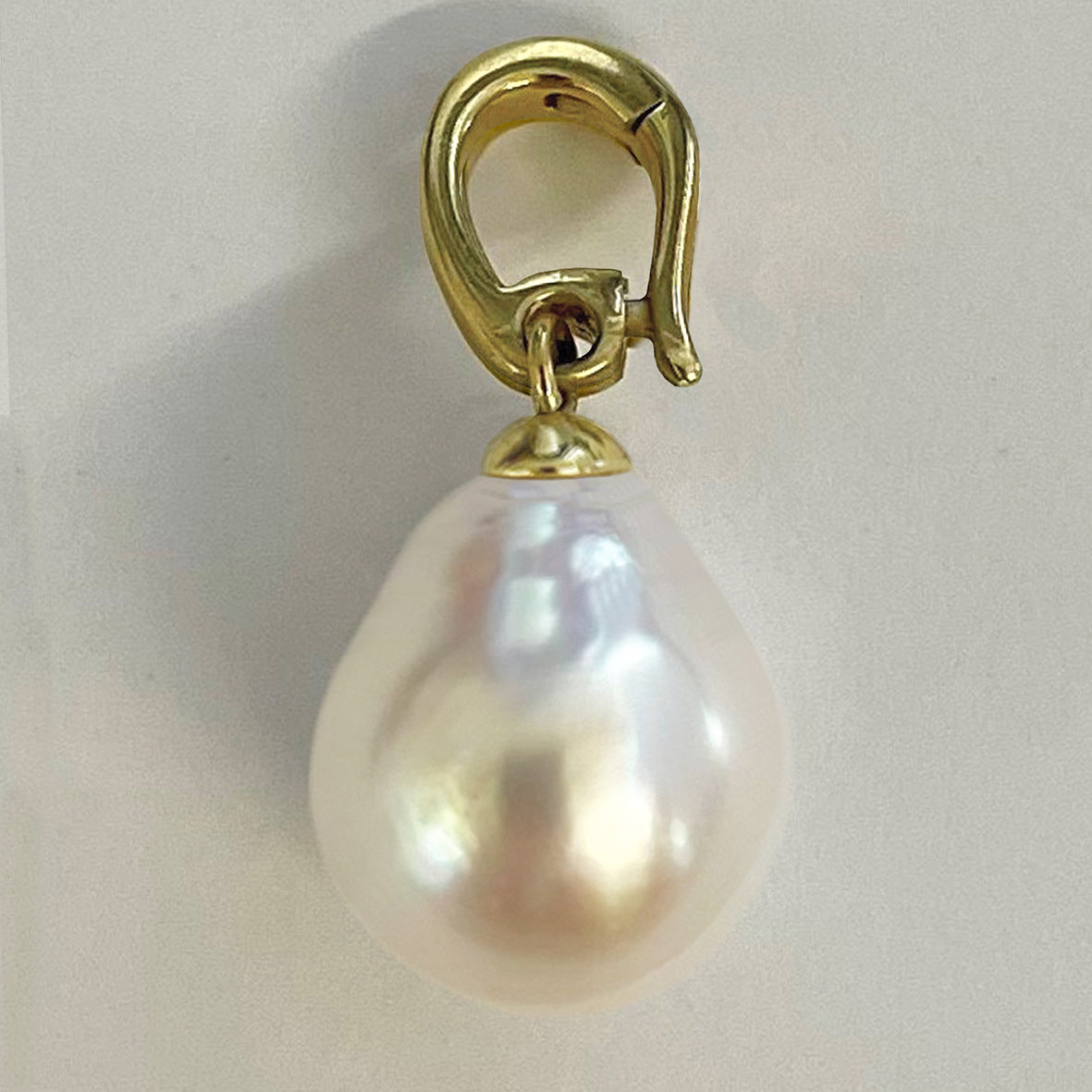 White Freshwater Pearl 'Build Your Own' Gold Plated Large Charm Drop