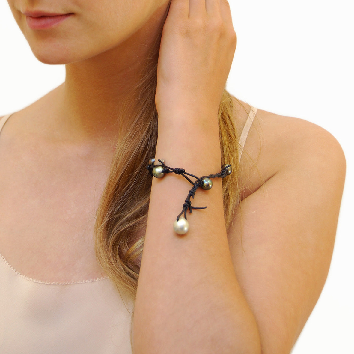 Black Tahitian Pearl 'Warrior' Bracelet