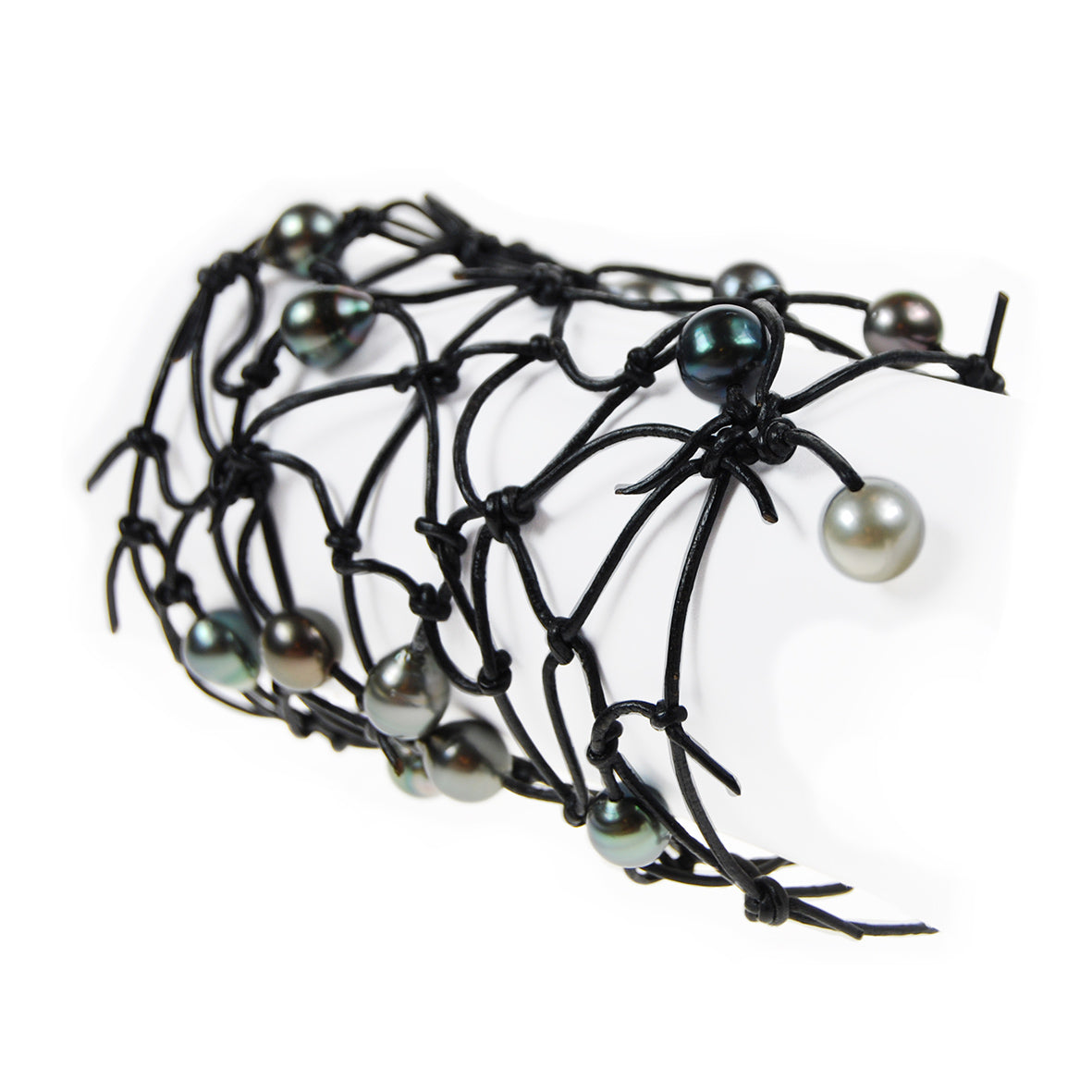 Black Tahitian Pearl 'Warrior' Armband