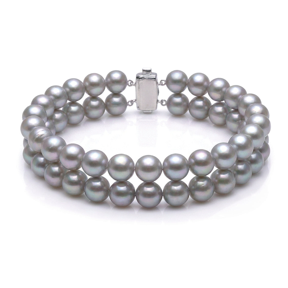 Grey Freshwater Pearl Double Strand 'Classic' Pearl Bracelet