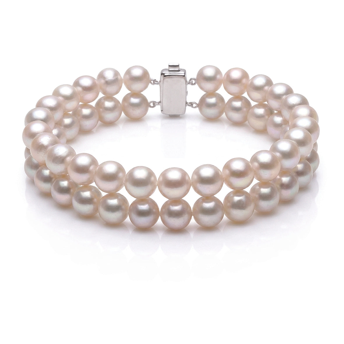 White Freshwater Pearl Double Strand 'Classic' Pearl Bracelet