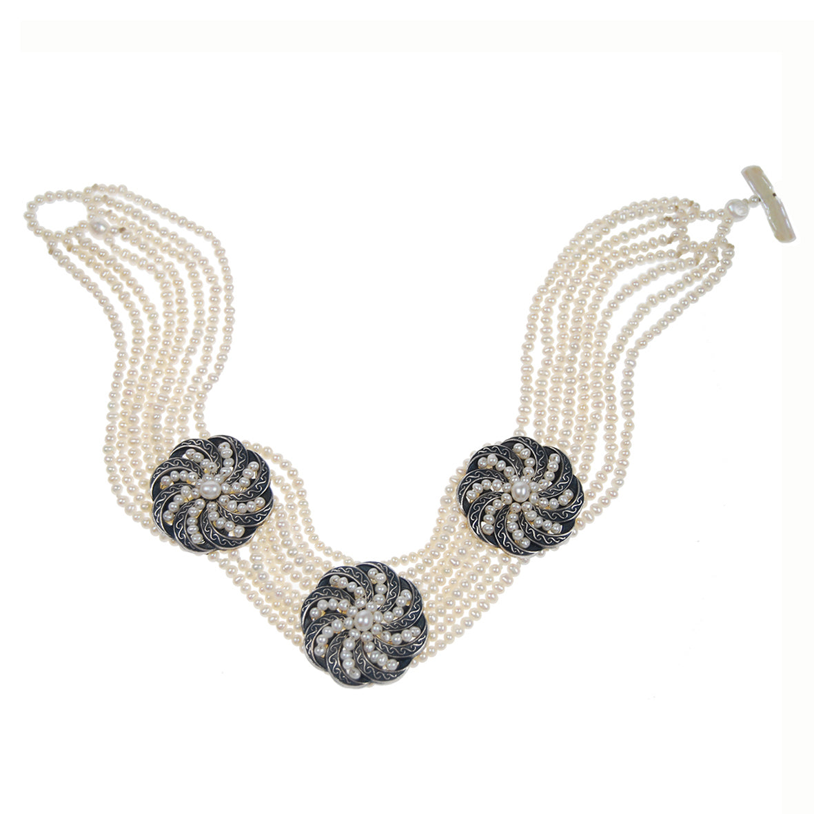 White Freshwater Pearl 'Swirl' Choker