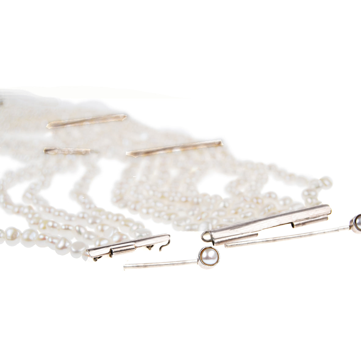 Multistrand Freshwater Pearl Choker with Collar