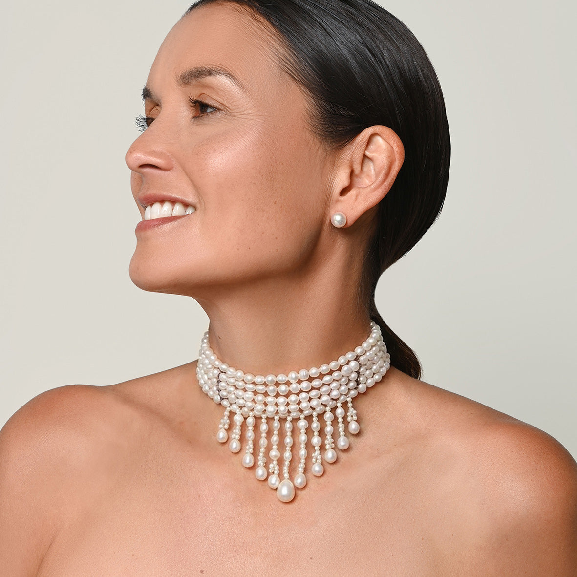 White Freshwater Pearl 'Atlantis' Choker