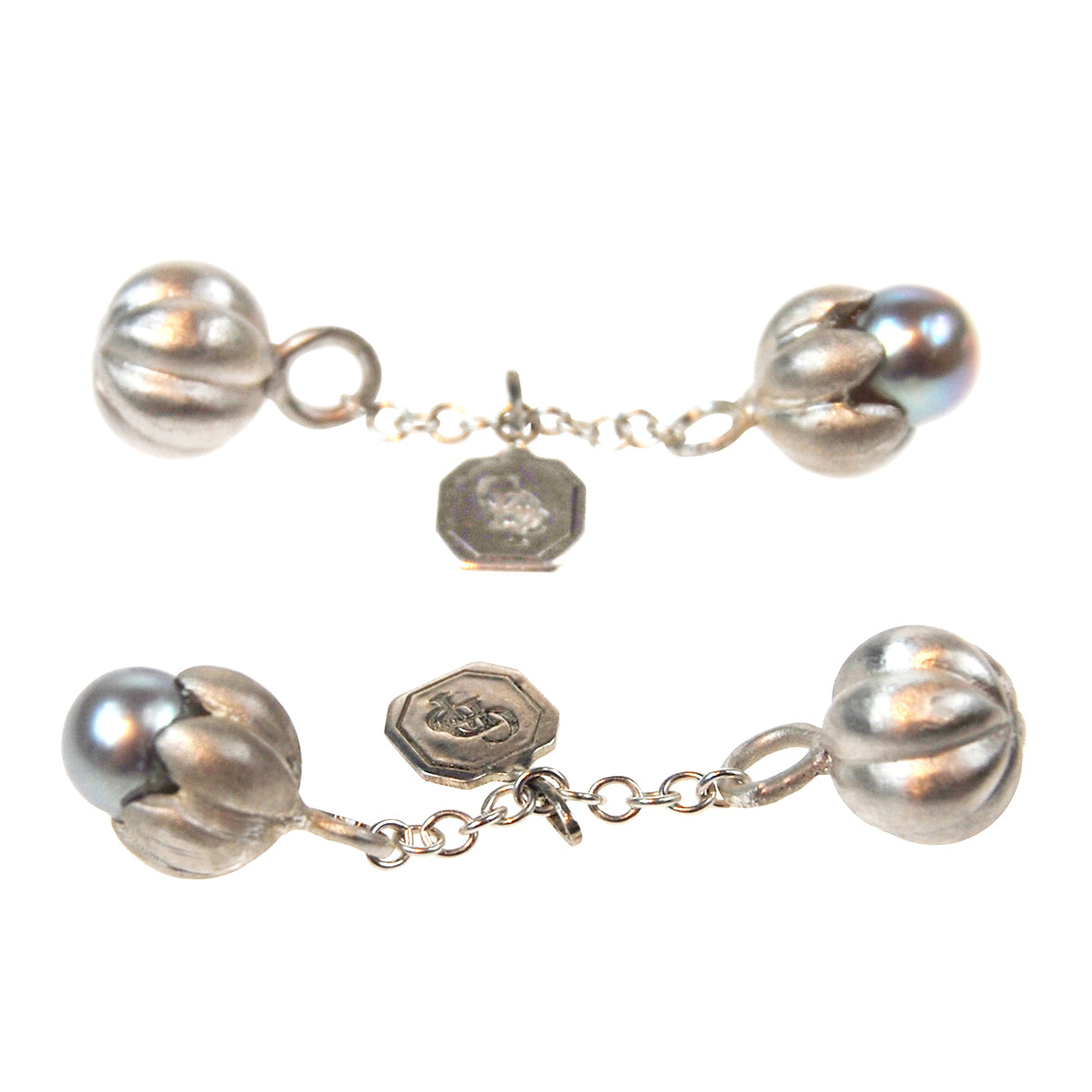 Grey Freshwater Pearl 'Bud' Cufflinks