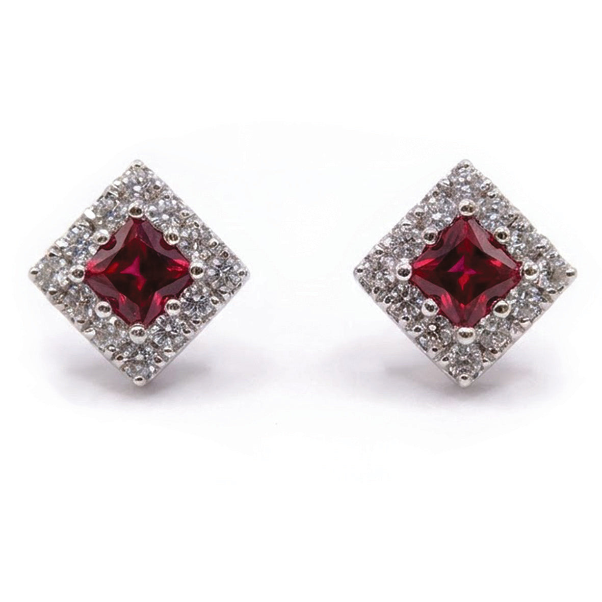 Grey Tahitian Pearl Optional Drop Ruby & Natural Diamond Earrings