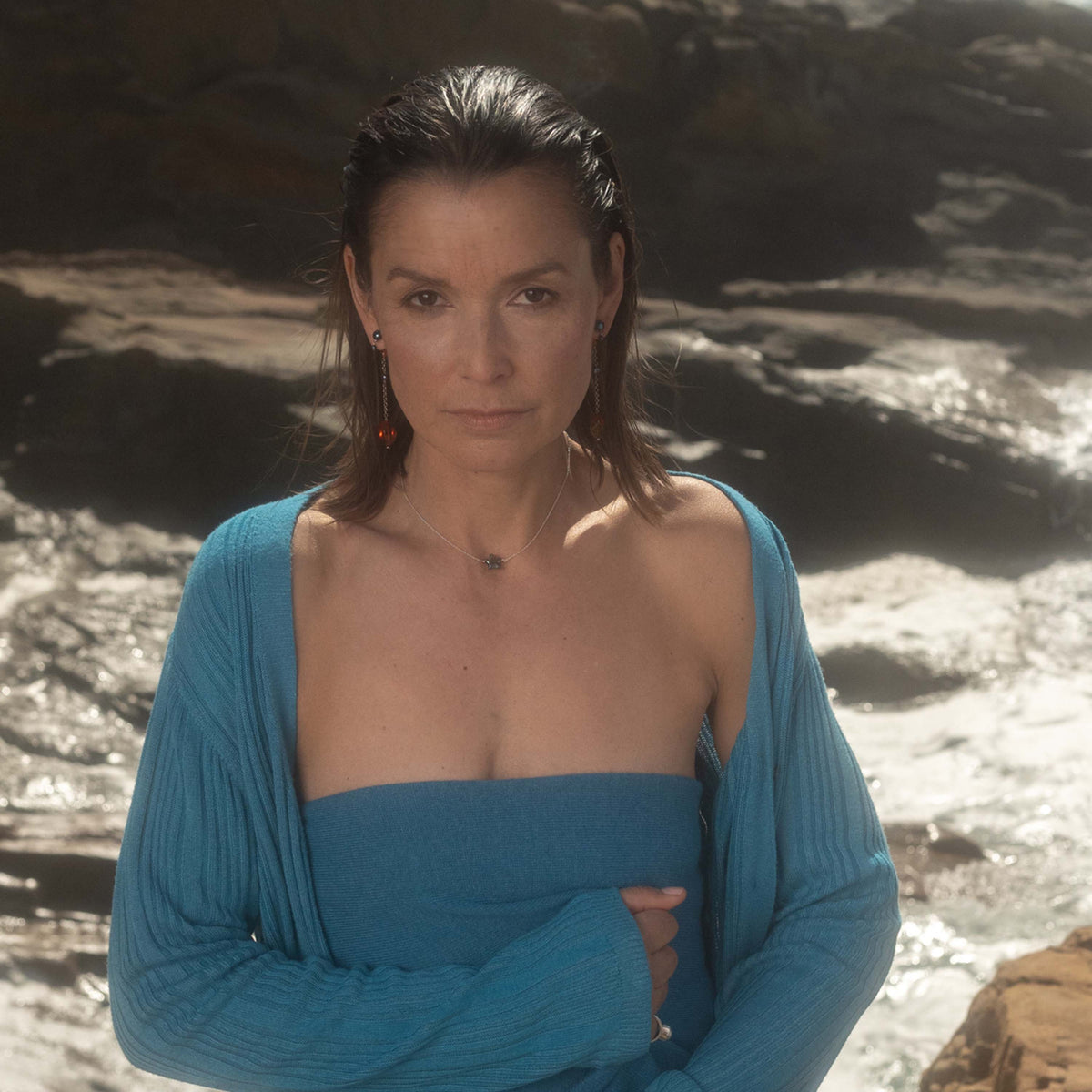 Black Freshwater Pearl & Amber 'Build Your Own' Drop Earrings