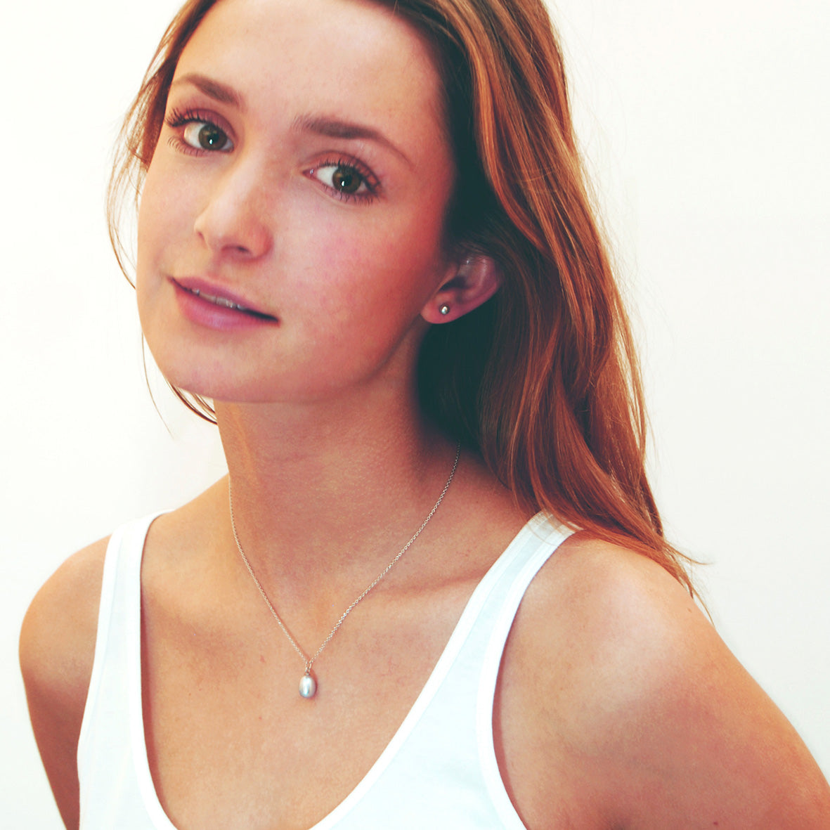 Grey Freshwater Pearl Mini Silver Studs