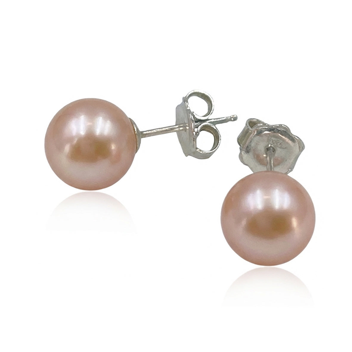 Pink Freshwater Pearl 'Natural Colour' Studs
