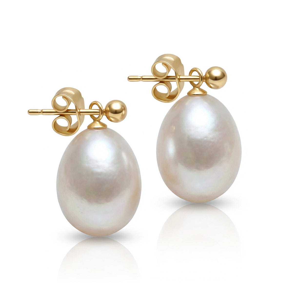 White Freshwater Pearl Large Drop Earrings