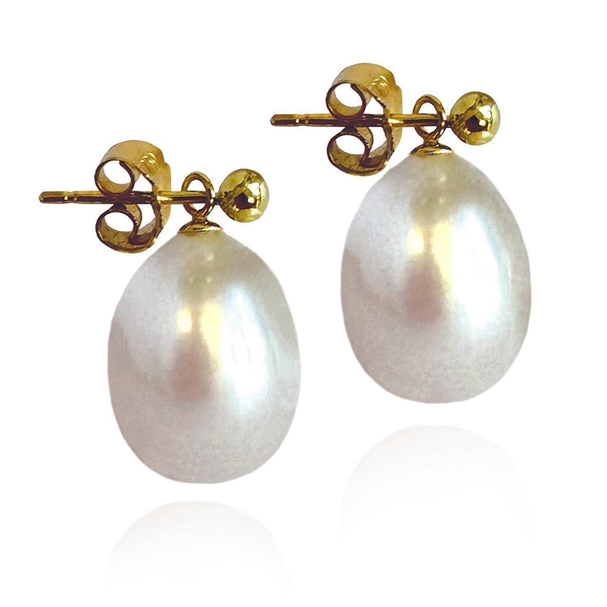 White Freshwater Pearl Large Drop Earrings