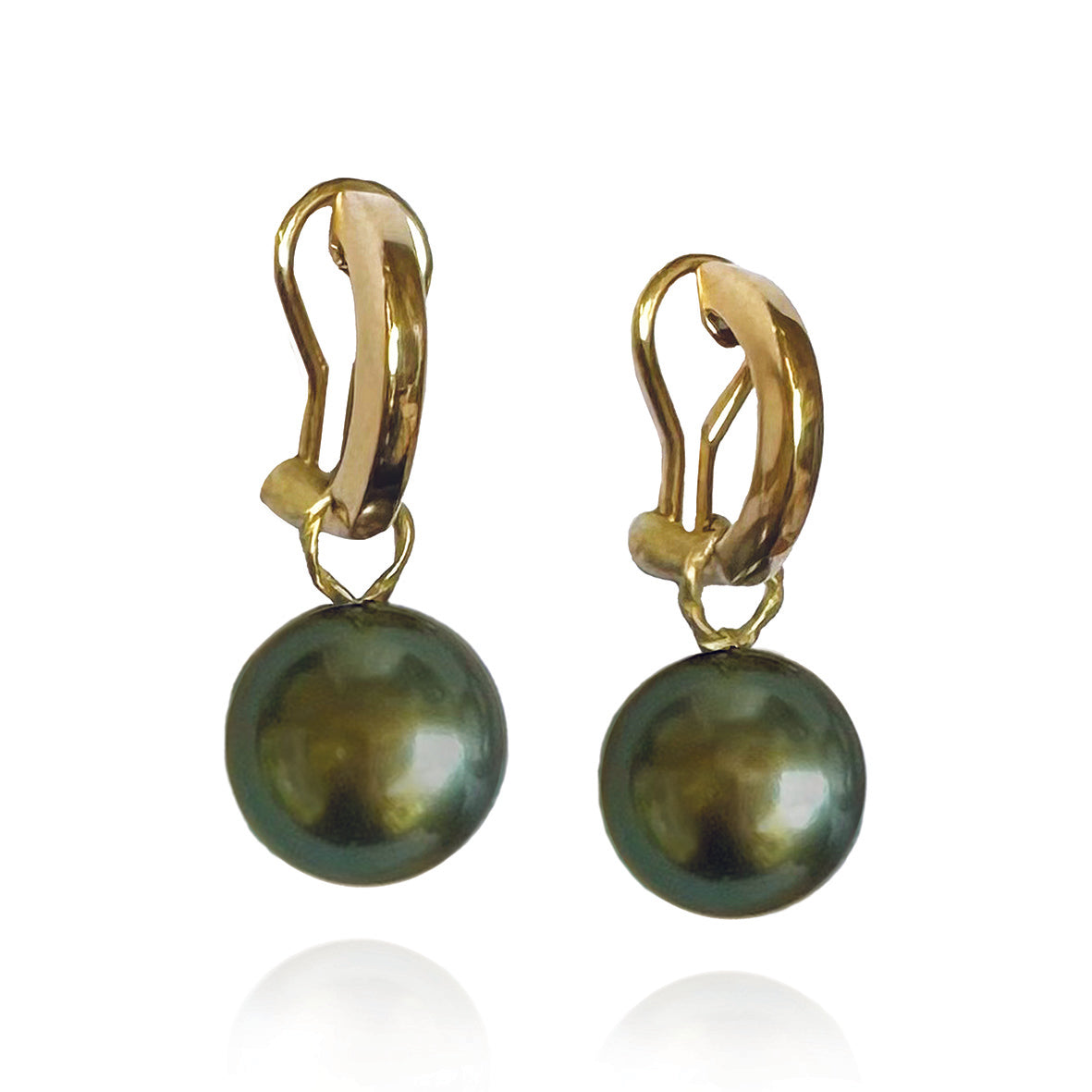 Tahitian Pearl Clip On 'Huggies'