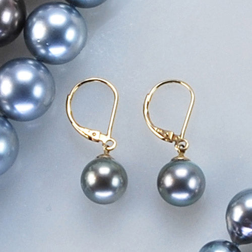 Grey Pearl Earrings in Sterling Silver or 14K Gold Filled - Etsy