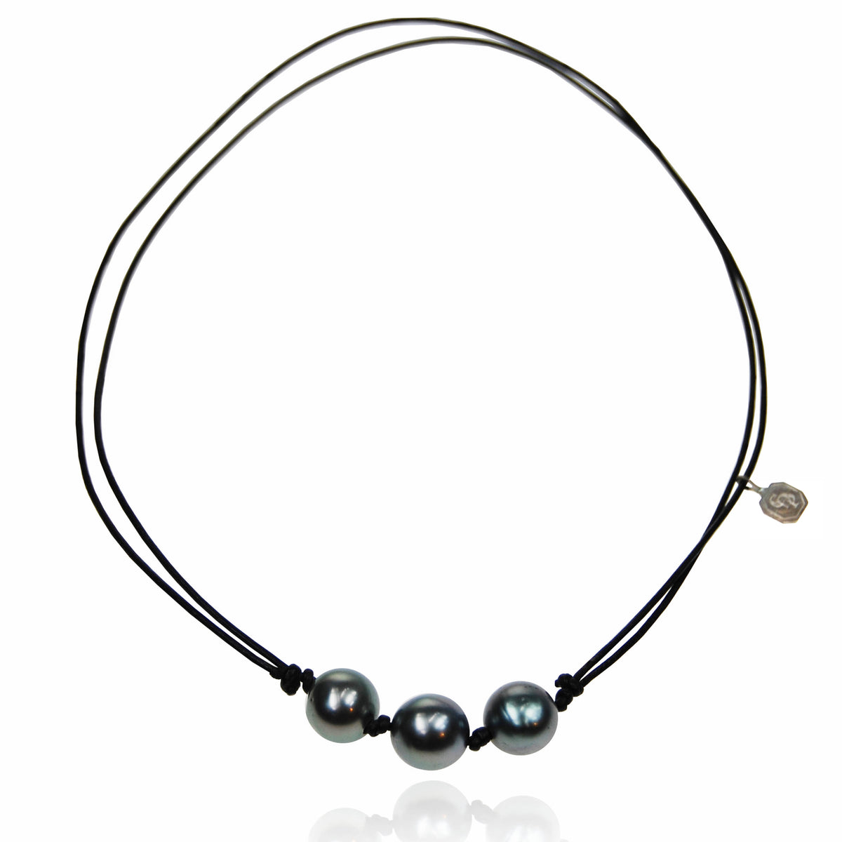 Black Tahitian Pearl &#39;Friendship&#39; Necklace