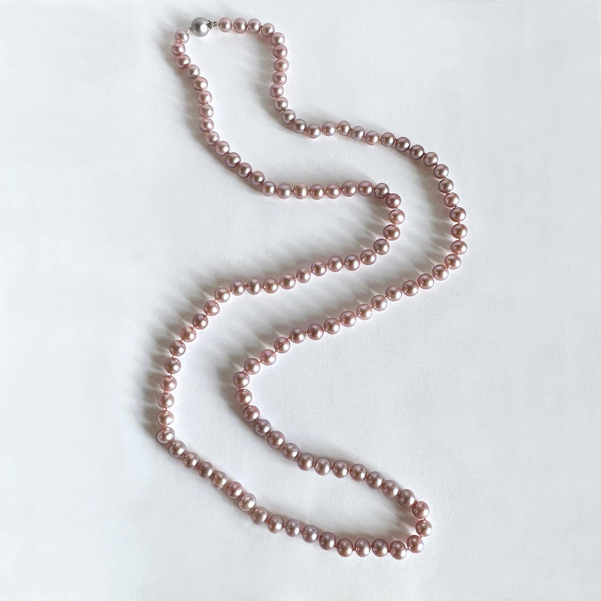 Pink Freshwater Pearl Long Necklace