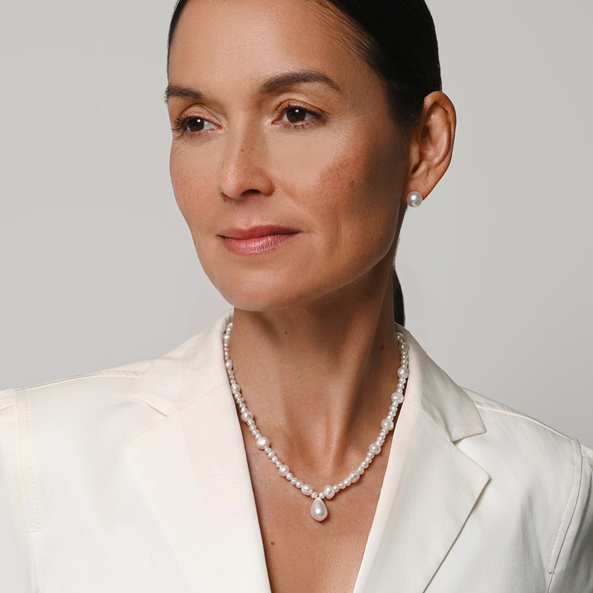 Limited Edition White Freshwater Pearl Single Strand Necklace