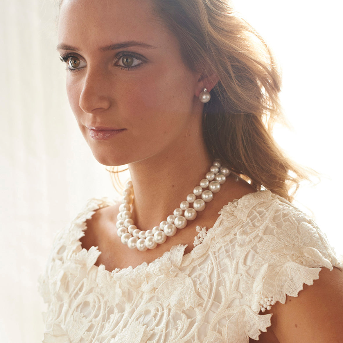 White Akoya Large Pearl Necklace