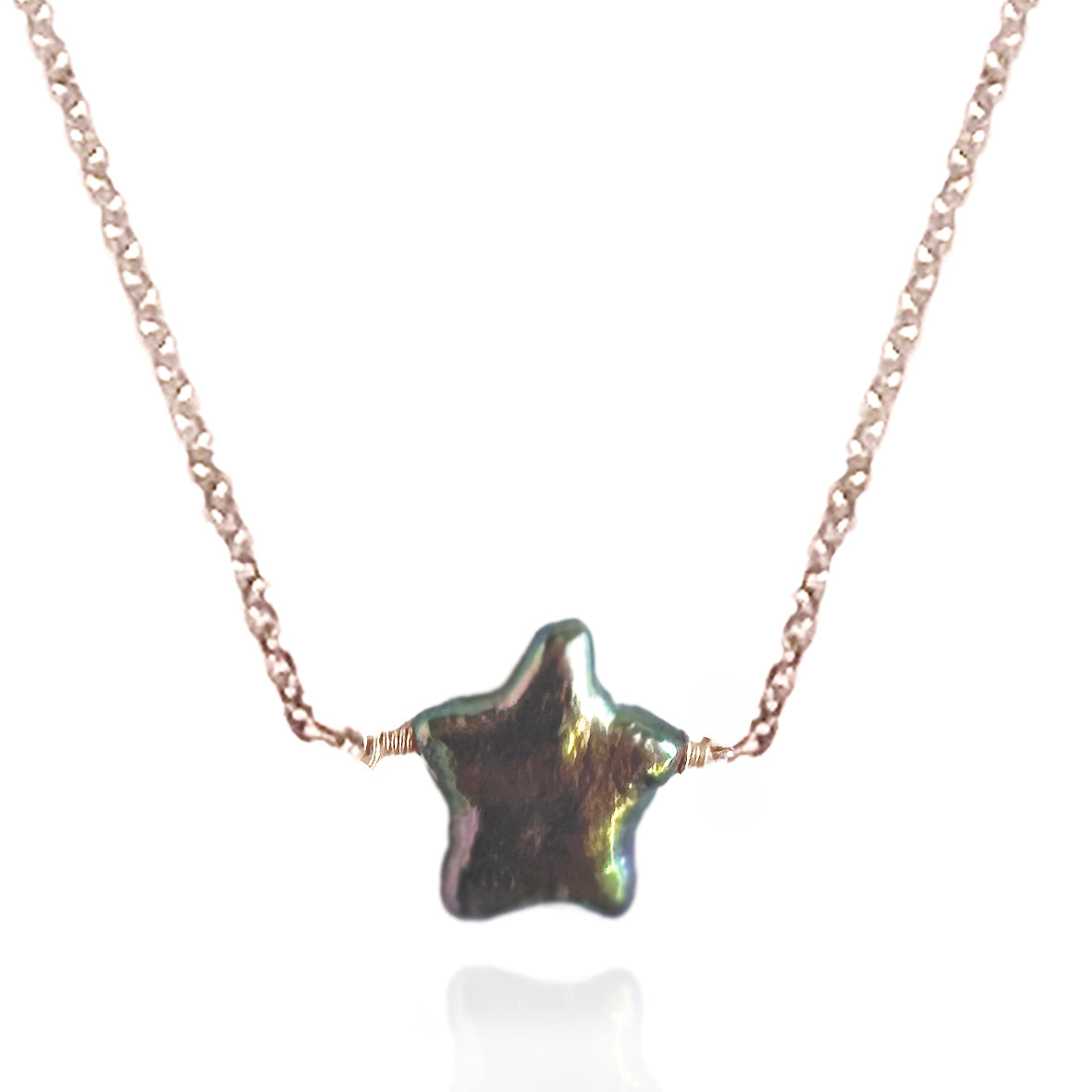 Black Freshwater 'Star' Pendant