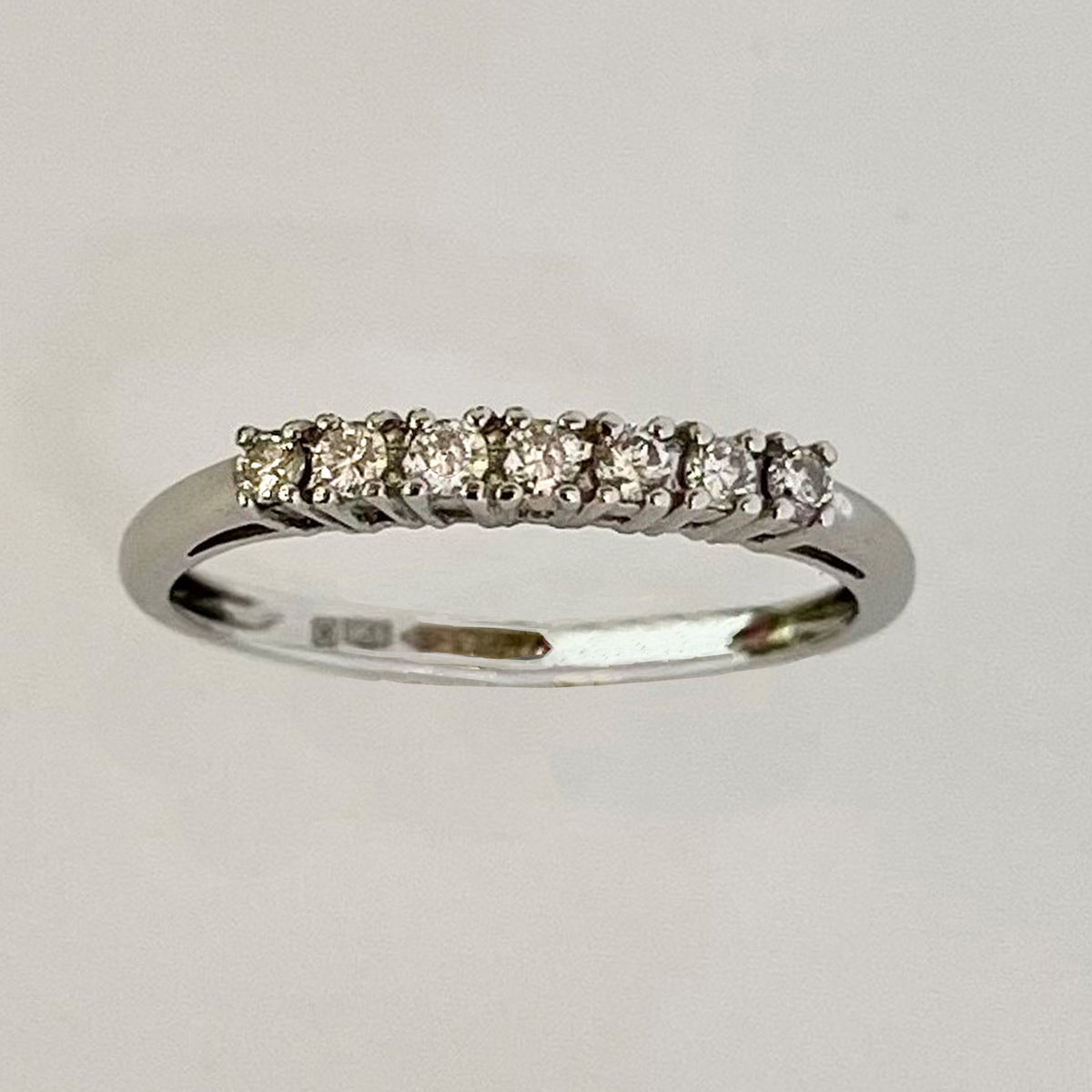 Platinum Seven-Stone Brilliant-Cut Diamond Ring