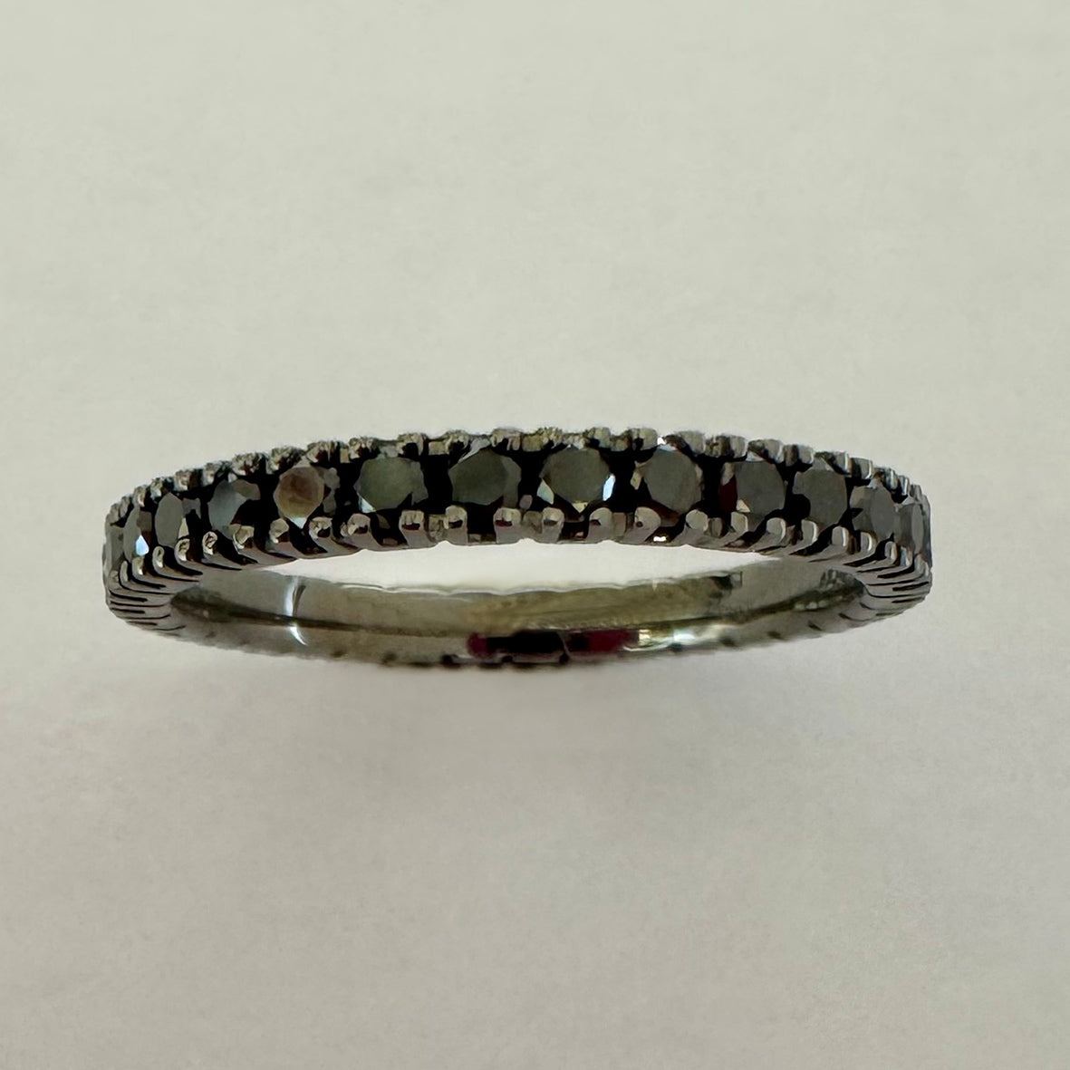 Black Diamond Oxidized 18ct Gold Eternity Ring