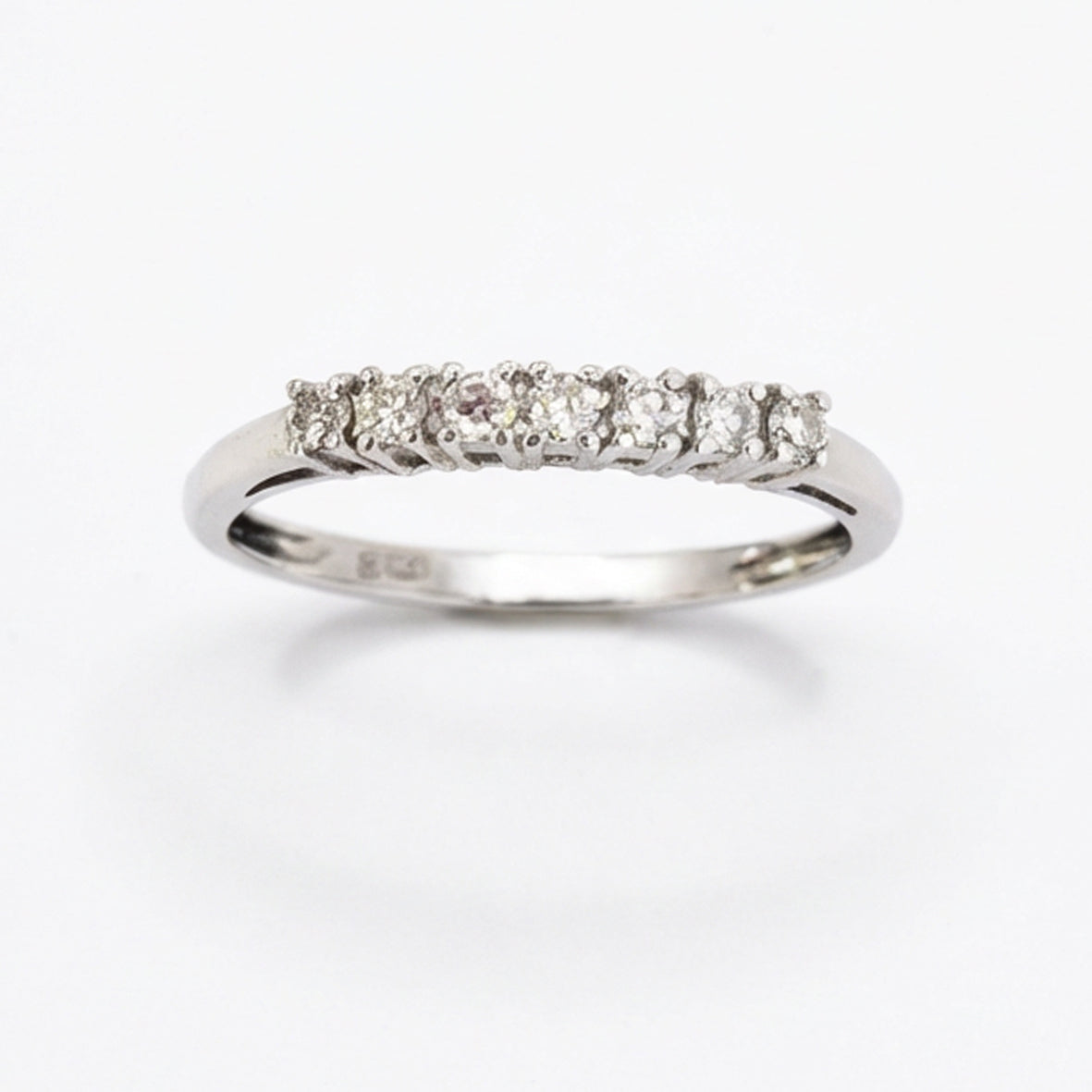 Platinum Seven-Stone Brilliant-Cut Diamond Ring