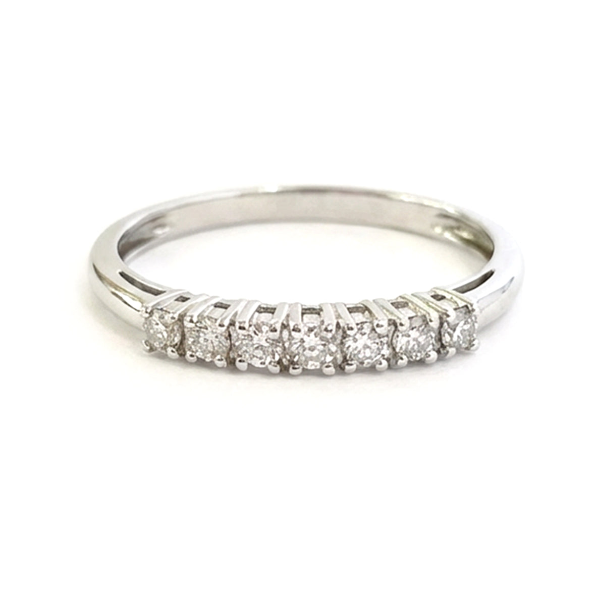 Platinum Seven-Stone Brilliant-Cut Diamond Ring