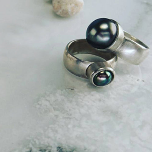 Exquisite Black Pearl Ring | Mark Schneider Fine Jewelry