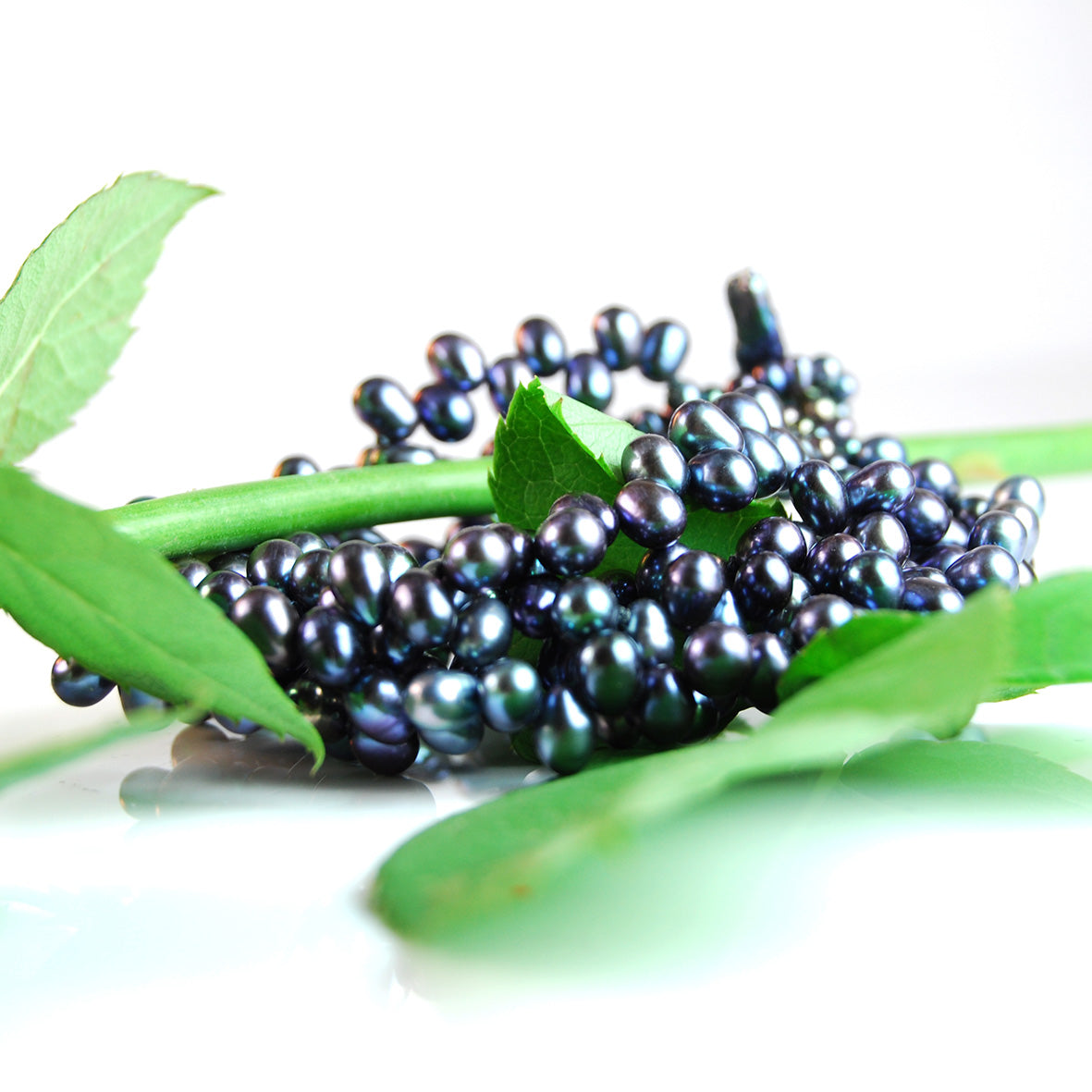 Black Freshwater Pearl 5 Strand Bracelet