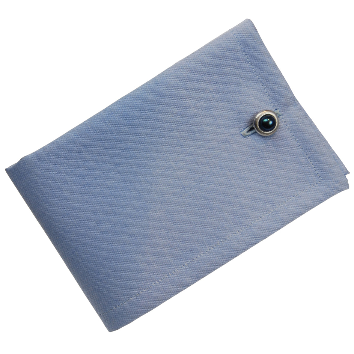 Single Pearl Cufflinks in Peacock Black