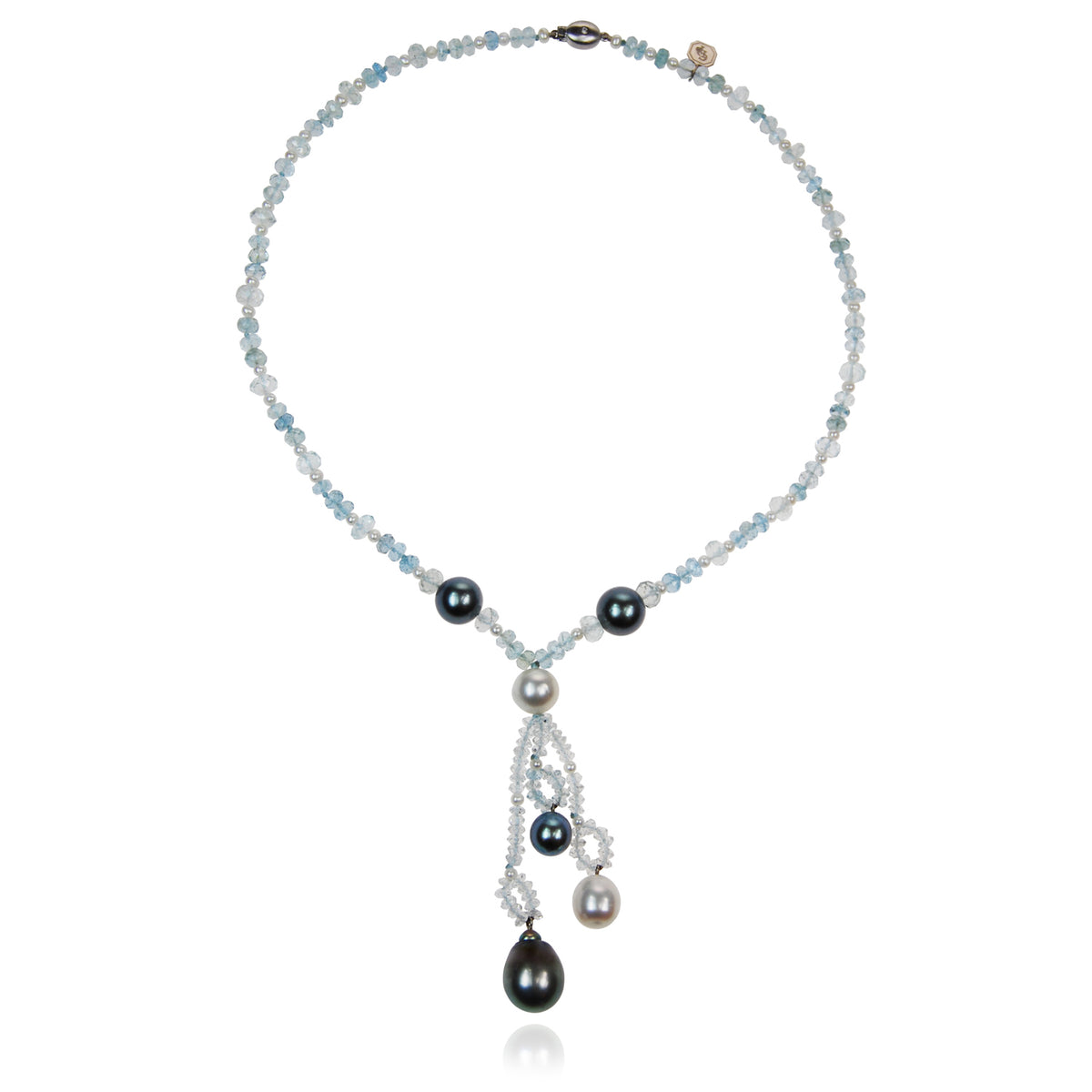 Tahitian &amp; South Sea Pearl, Aquamarine Necklace