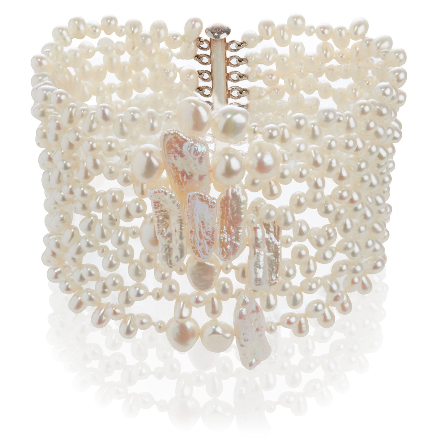 Freshwater Pearl Multistrand 'Morse Code' Bracelet