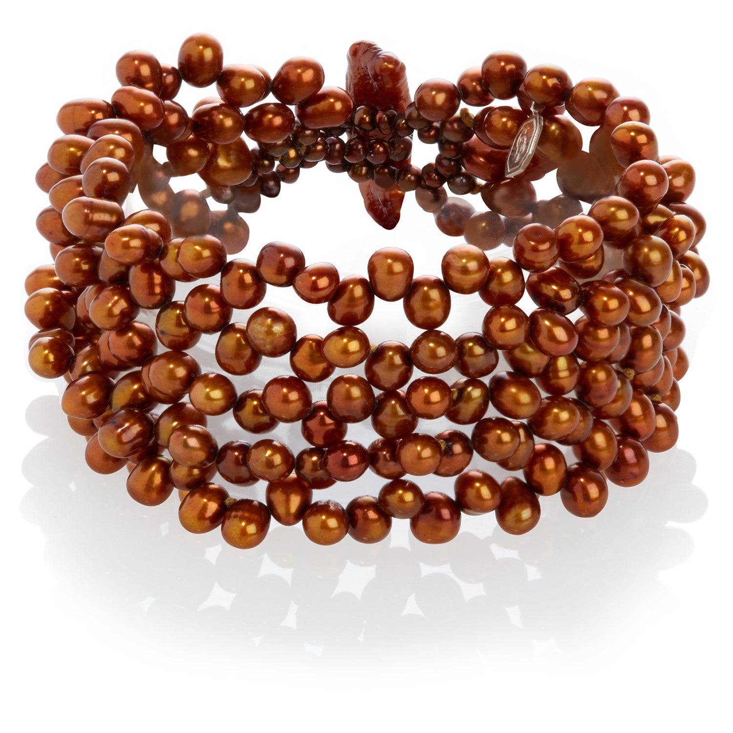 5 Strand Cultured Freshwater Copper Pearl Bracelet