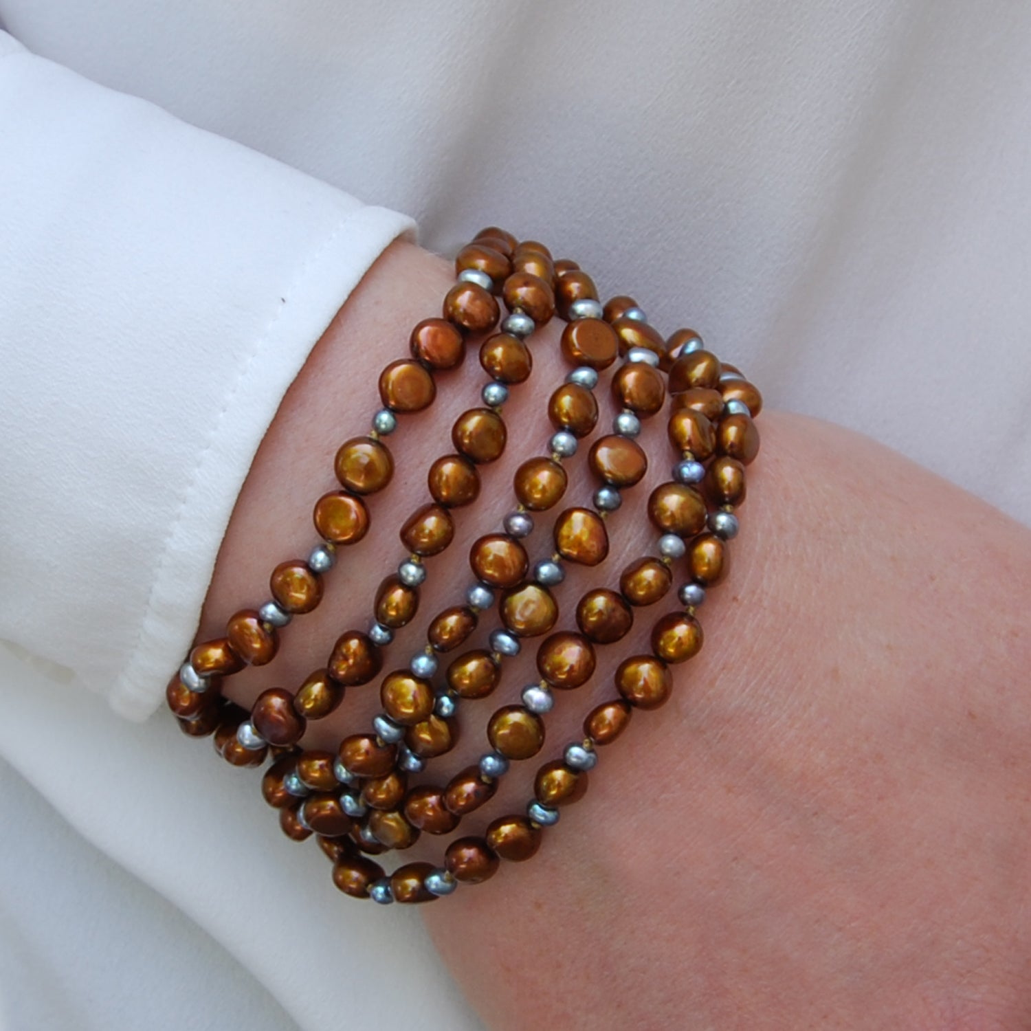 6 Strand Pearl Bracelet