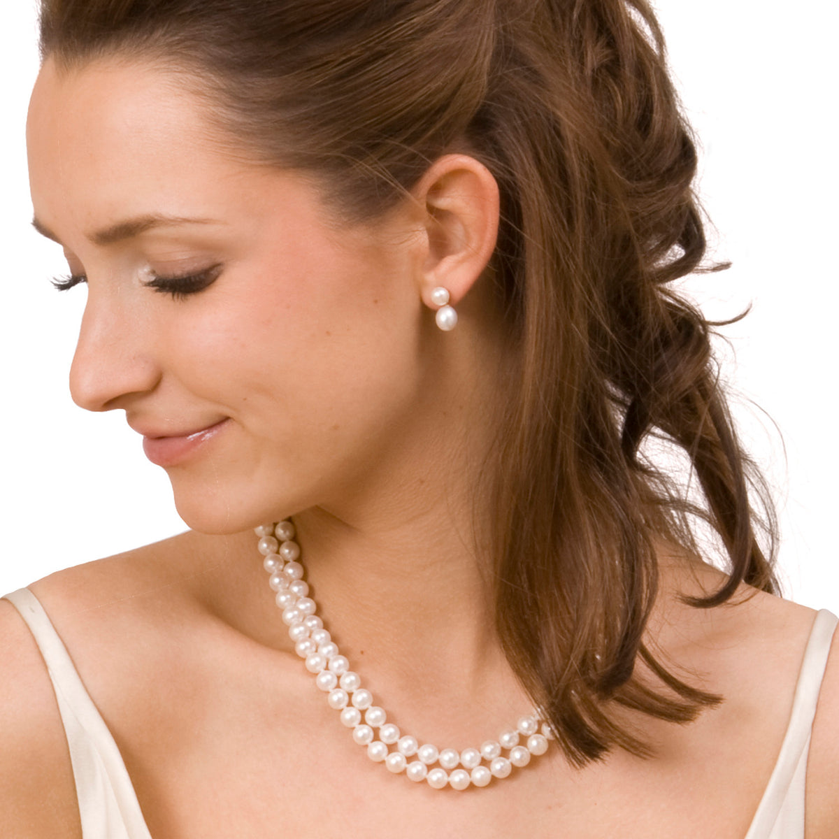 White Freshwater Pearl Mini Drop Earrings