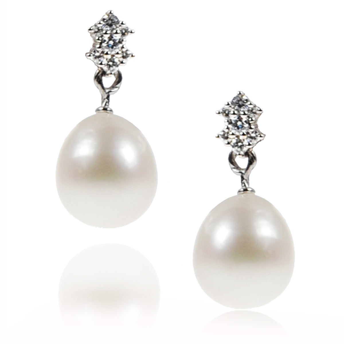 White South Sea Pearl &amp; Diamond &#39;Tsarina&#39; Stud Earrings