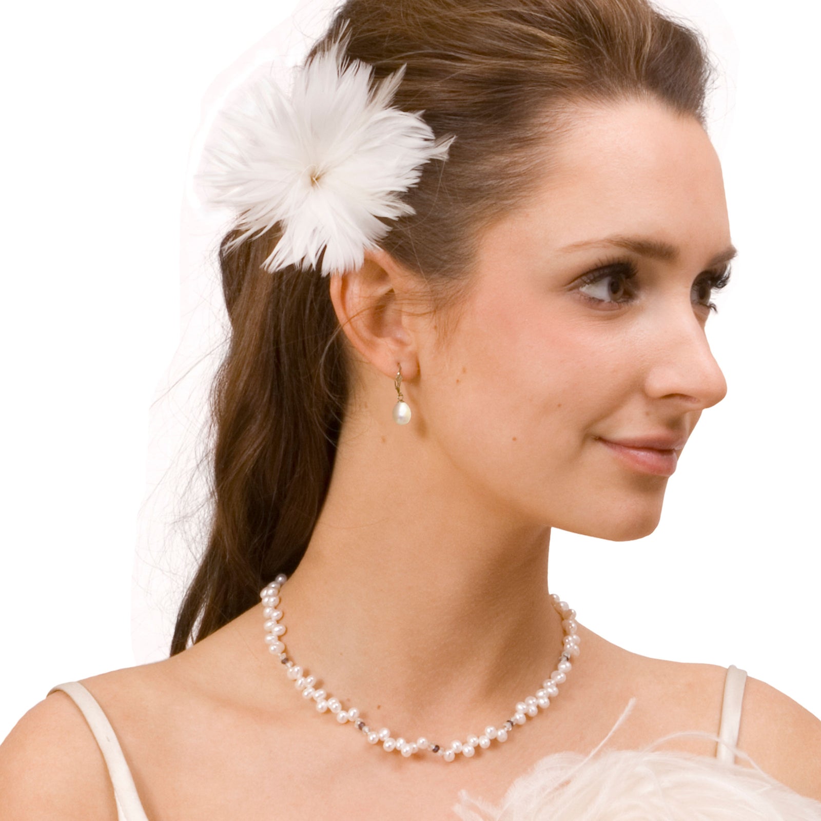 Pearl Drop Earrings on French Fittings