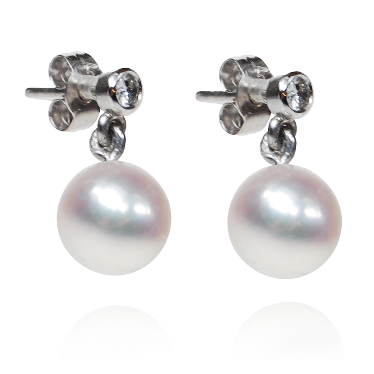 White South Sea Pearl &amp; Diamond &#39;Tsarina&#39; Drop Earrings in White Gold