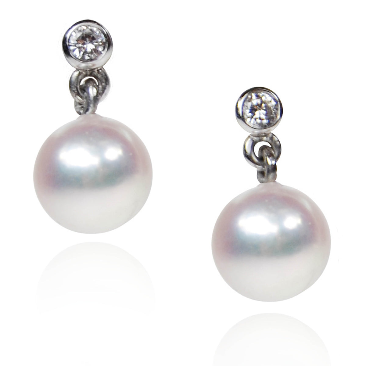 White South Sea Pearl &amp; Diamond &#39;Tsarina&#39; Drop Earrings in White Gold