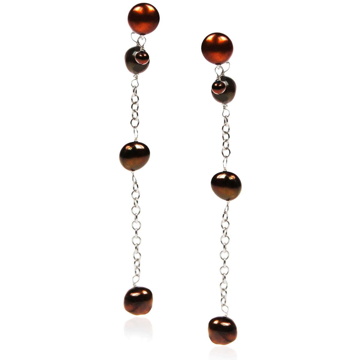 Copper Seed Freshwater Pearl &#39;Build Your Own&#39; Drop Earrings