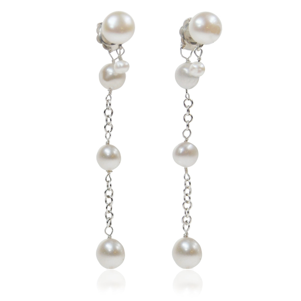 White Seed Freshwater Pearl &#39;Build Your Own&#39; Drop Earrings