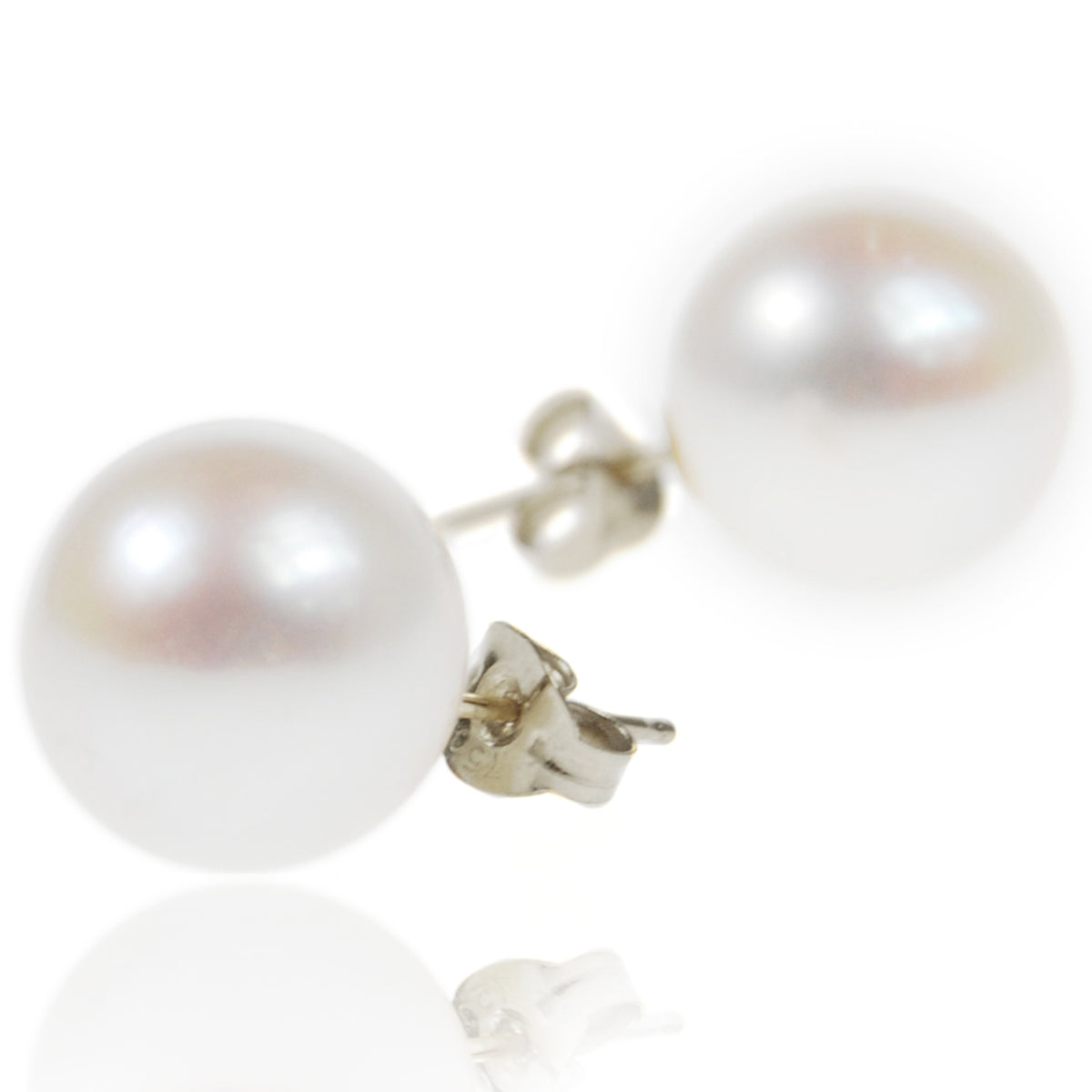 White Freshwater Pearl Extra Large Stud Earrings